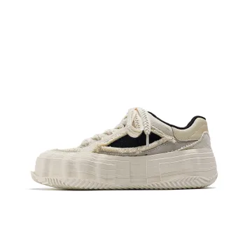 Fang Sanhuo Breathable Height Increasing Low-Top Canvas Shoes Unisex White