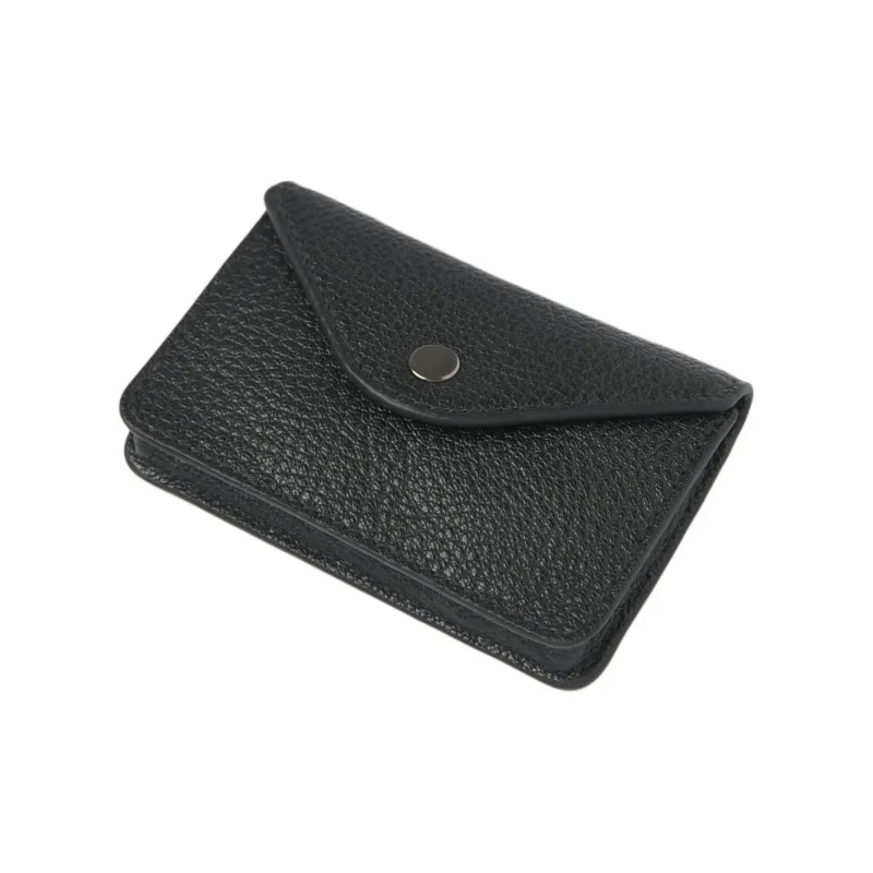 Lemaire Grain Goatskin Coin Purse Women's Black-1