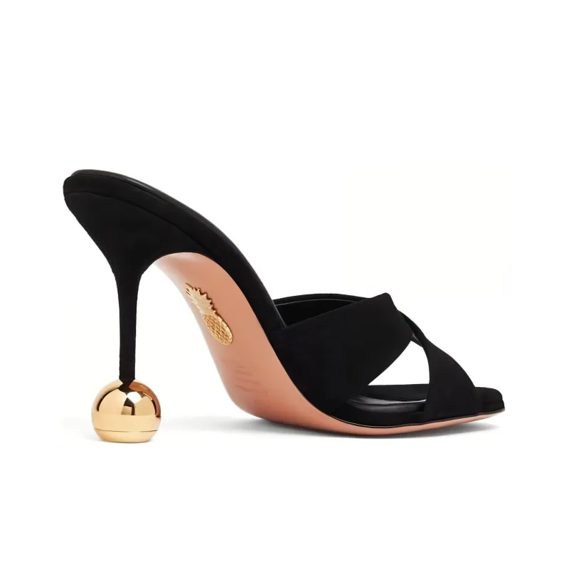 AQUAZZURA Darling Sculpted Heeled Mules Women's-3