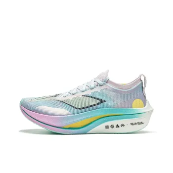 LiNing Feidian 4 Elite Anti Slip And Wear Resistant Breathable Low Top Casual Running Shoes Unisex Purple Ice Cyan