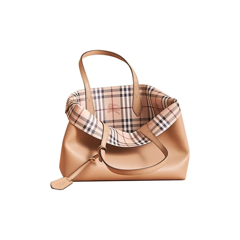 Burberry Coated Canvas With Leather Tote Bag, Shopping Bag, Handbag, Shoulder Bag Women's Yellow-5