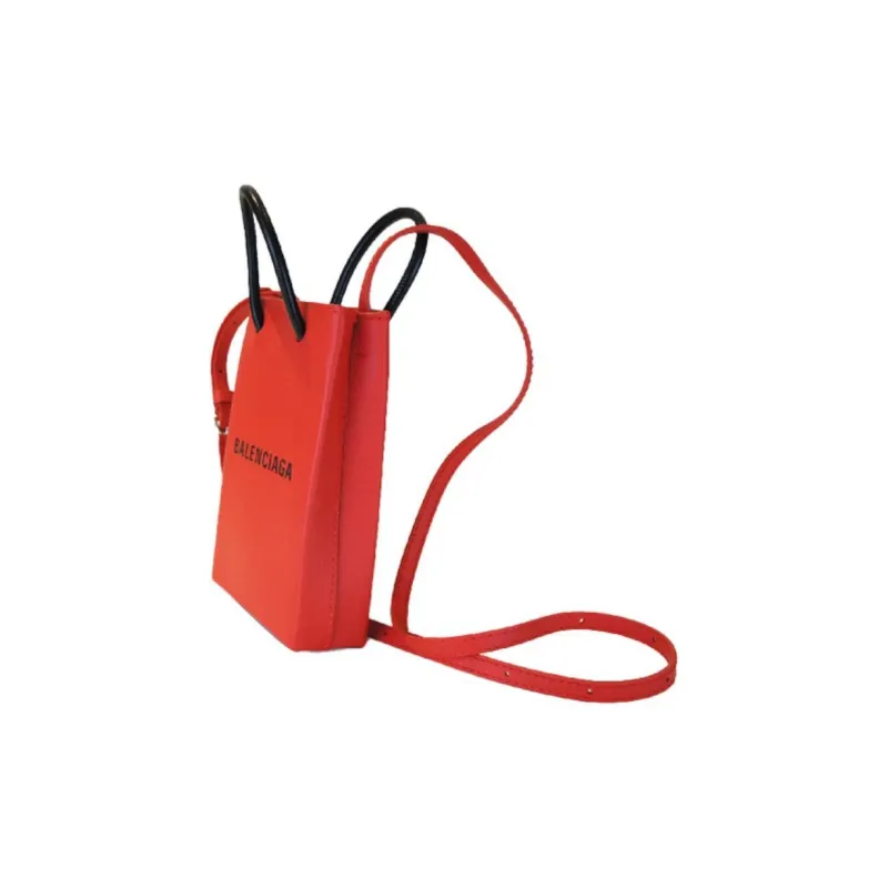 Balenciaga Cow Leather Crossbody Bag, Shoulder Bag, Handbag Women's Red-1