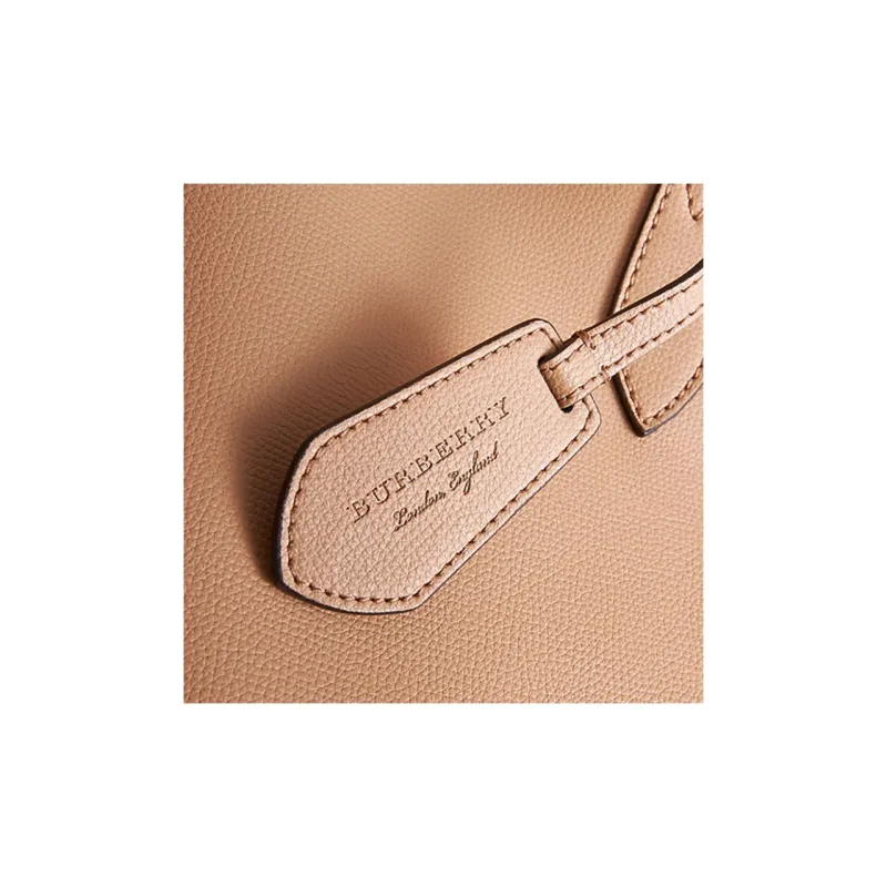 Burberry Coated Canvas With Leather Tote Bag, Shopping Bag, Handbag, Shoulder Bag Women's Yellow-6