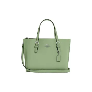 COACH Mollie Cow Leather Tote Bag Shopping Bag Double Sided One Shoulder Handbag Medium Size Women's Grass Green