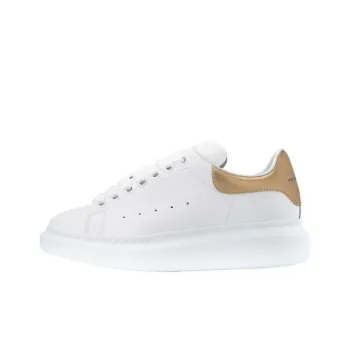 Alexander McQueen Low Top Stylish Skateboarding Shoes Women's Gold
