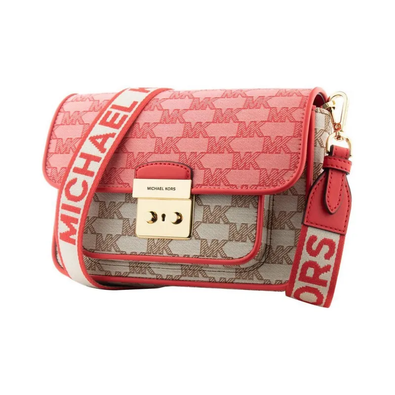 MICHAEL KORS Fabric Crossbody Bag, Shoulder Bag Women's Watermelon Red-1