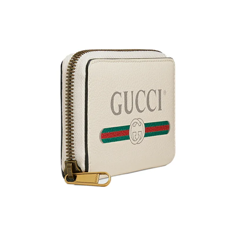 GUCCI Leather Wallet Unisex White-1