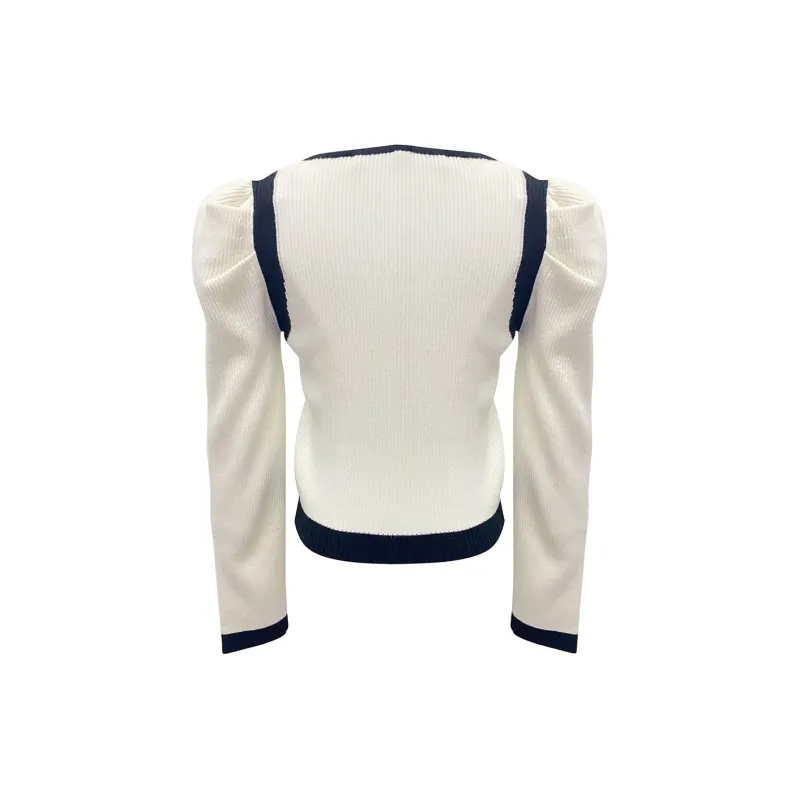 FOREVER 21 Base Layer Slim Fit Sweater Women's White-1