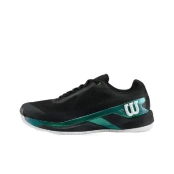 Wilson Rush Pro Abrasion Resistant Low Top Tennis Shoes Men's Black Green