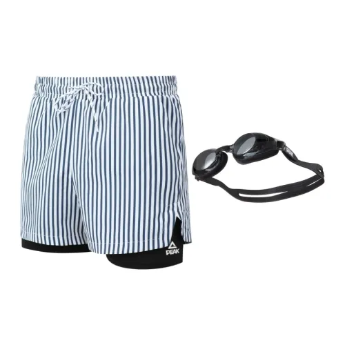 PEAK Swimming Sets Polyester Elastane Seaside Vacation Hot Spring Men's Black White