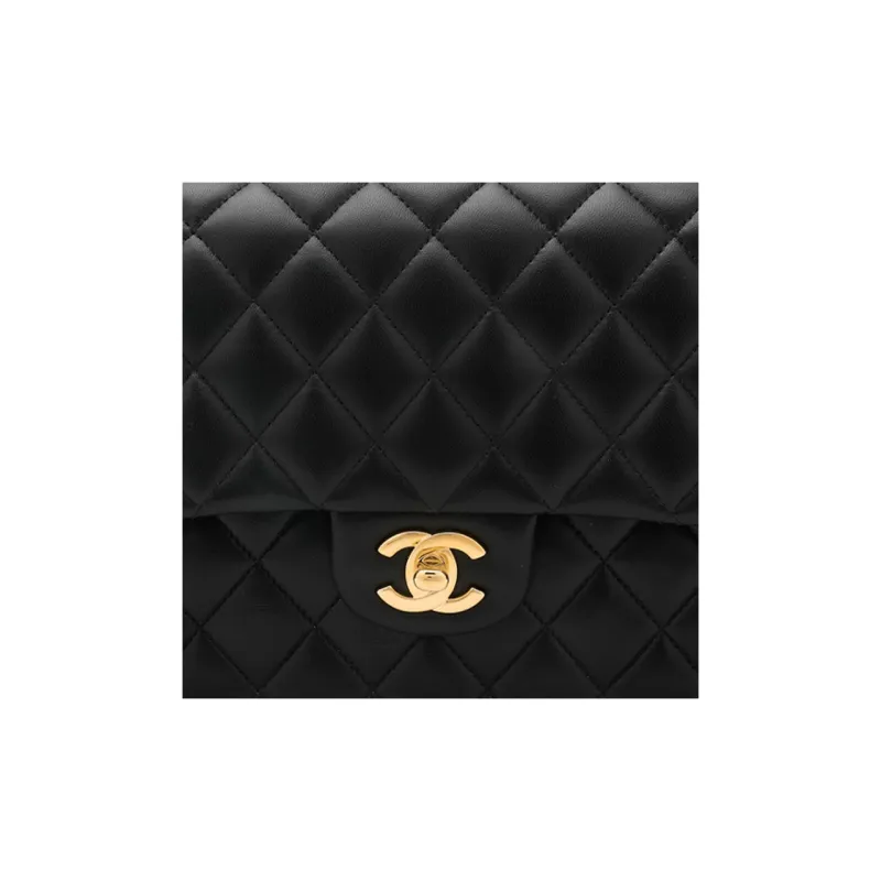 CHANEL Classic Flap CF Sheepskin Flap Bag, Crossbody Bag, Shoulder Bag Medium Size Women's Black-5