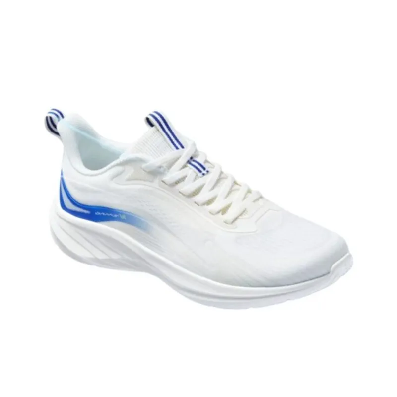 361° Cushioning Wear Resistant Waterproof Breathable Lightweight Rebound Low Top Running Shoes Men's White Blue-1