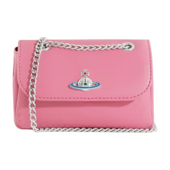 Vivienne Westwood Lambskin Shoulder Bag, Crossbody Bag, Wallet Women's Pink