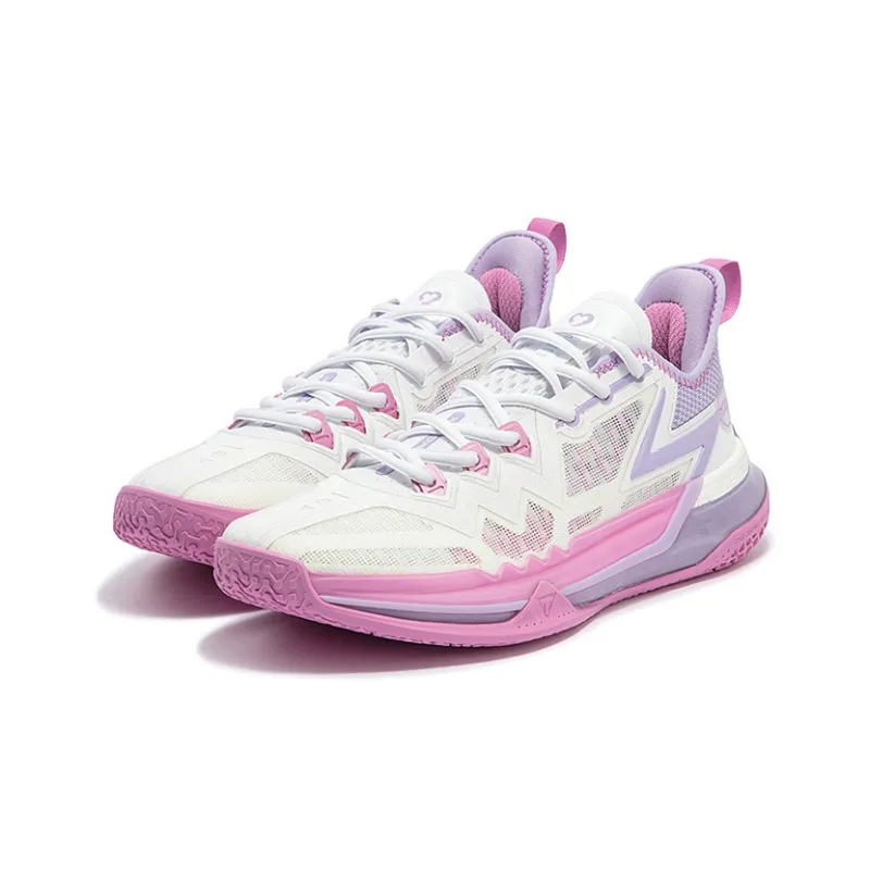 361° BIG3 Future Basketball Shoes Men Low Top 361 Degrees White/Digital Lavender-2