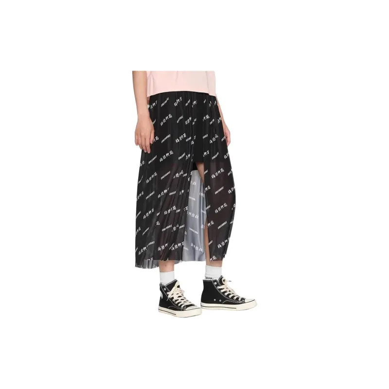 ONIARAI Casual Long Skirts Women's Black-3