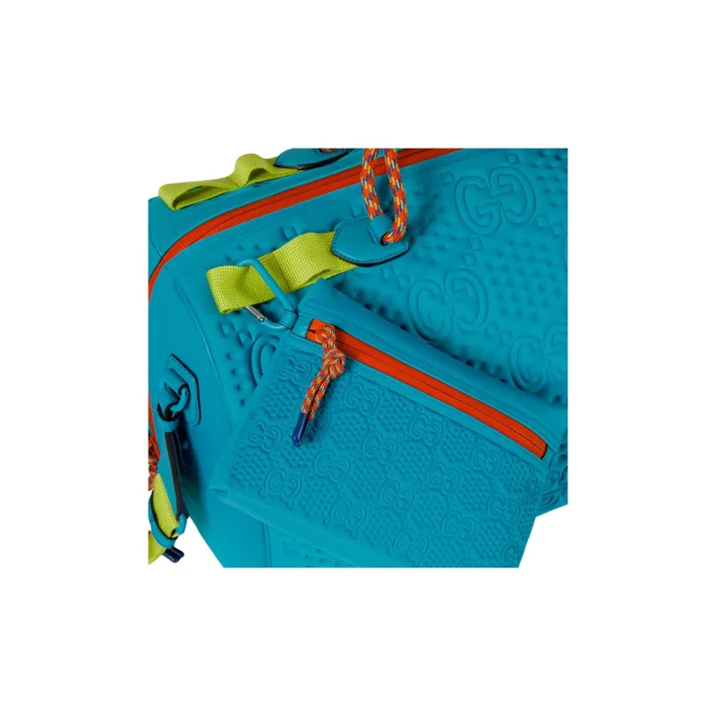 GUCCI Recycled Material Clutch Large Size Unisex Electric Blue-7