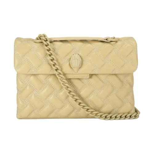 Kurt Geiger London Kensington Heart shaped Crossbody Bag Lambskin Shoulder Bag, Crossbody Bag Women's Cream