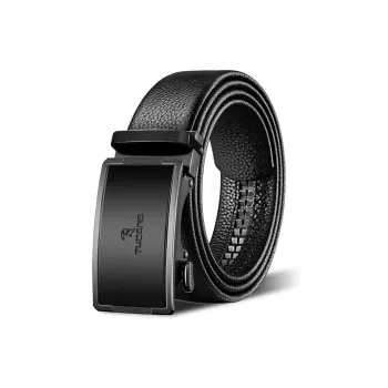 TUCANO Top Grain Cow Leather Belts Men's Black Width 3.5CM