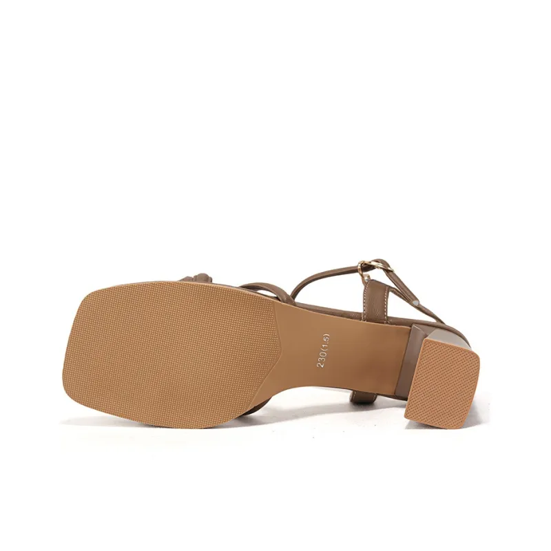 Crocodile Strap Sandals Women's-20