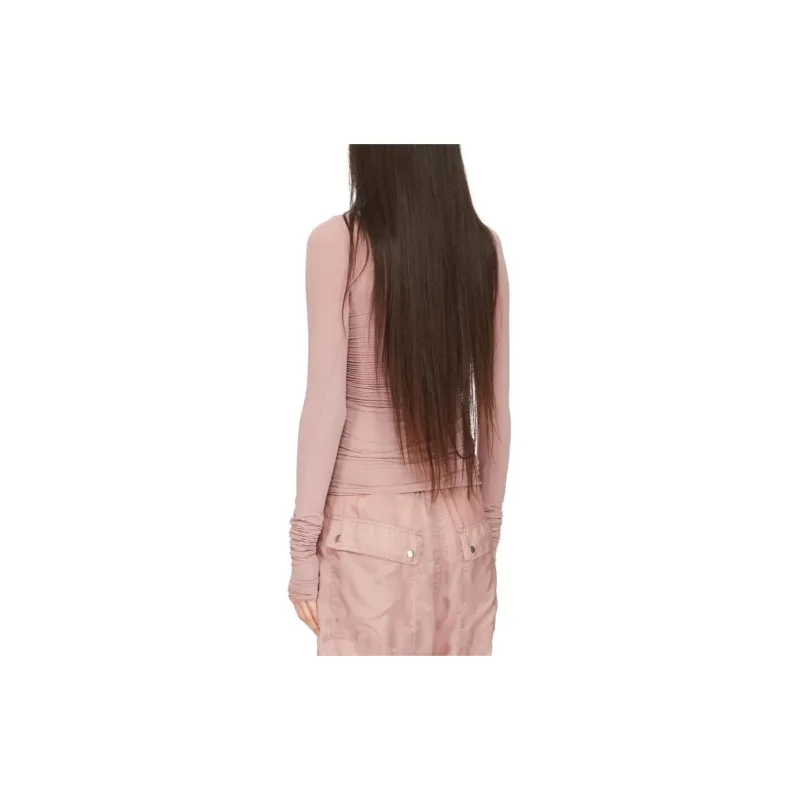 RICK OWENS Long Sleeve Prong T Shirt 'Dusty Pink'-4
