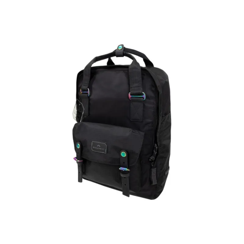 Doughnut Nylon Fabric Laptop Bag Backpack Portable Backpack Regular Unisex Black-1