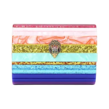 Kurt Geiger London Acrylic Fiber With Metal Lining Shoulder Bag Crossbody Bag Clutches Micro Women's Rainbow Multicolor