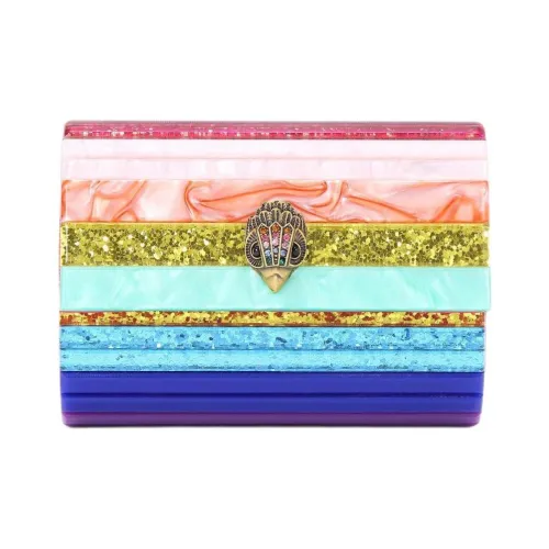 Kurt Geiger London Acrylic Fiber With Metal Lining Shoulder Bag Crossbody Bag Clutches Micro Women's Rainbow Multicolor