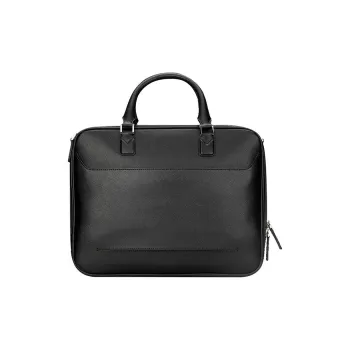 MONTBLANC Leather Briefcases Medium Size Men's Black