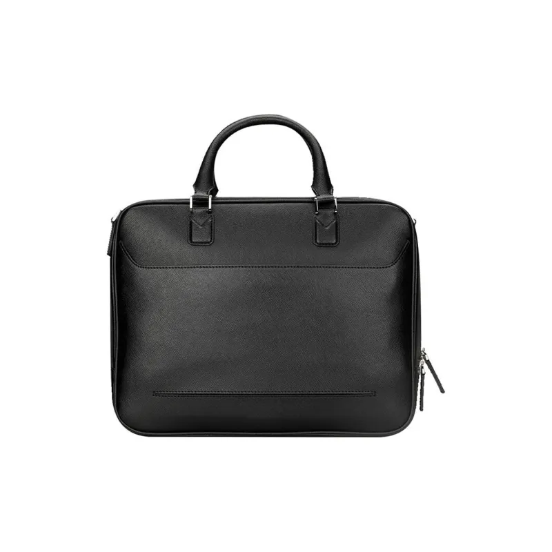 MONTBLANC Leather Briefcases Medium Size Men's Black-0