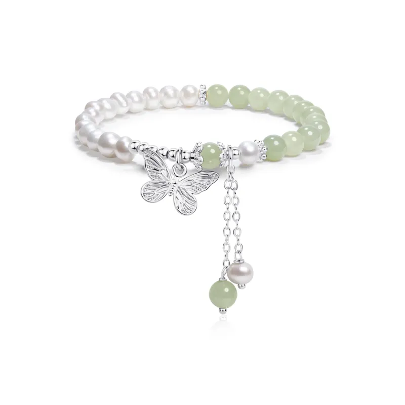 North Cain Hetian Jade Bracelets Women's Pale Greenish White Jade-0