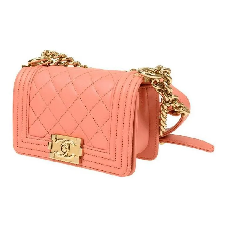 CHANEL 22SS Embossed Calfskin With Grains Lipstick Bag Handbag Shoulder Bag Crossbody Bag Mini Women's Pink-1