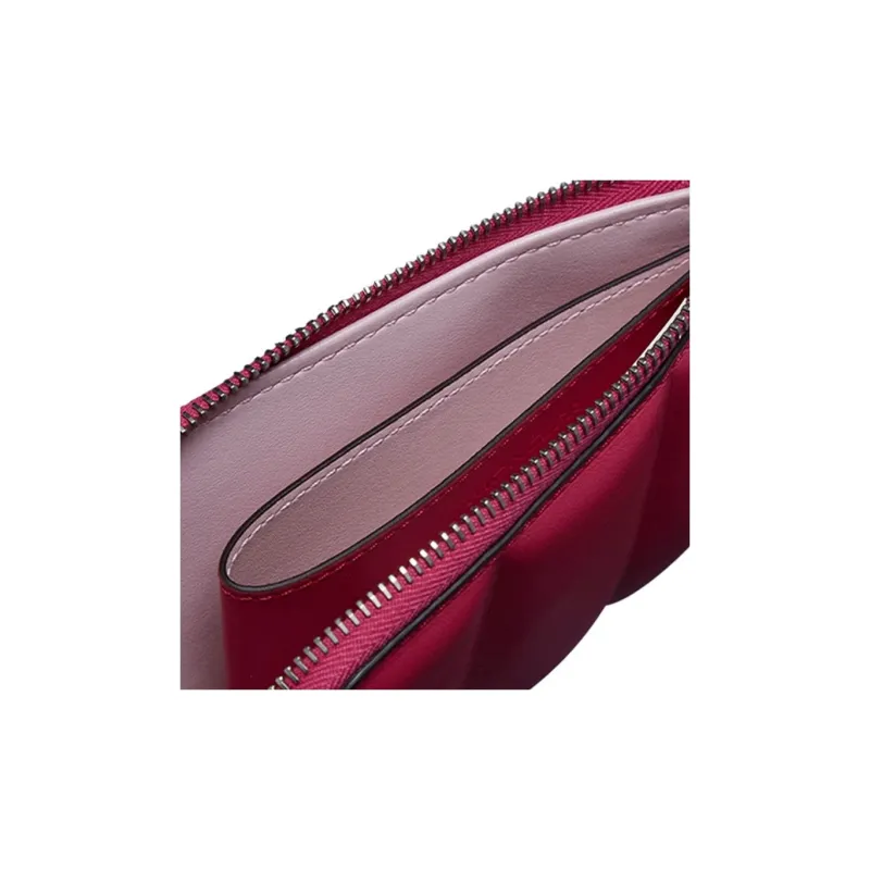 Moncler Fabric Cow Leather Patchwork Wallet Unisex Fuchsia-4