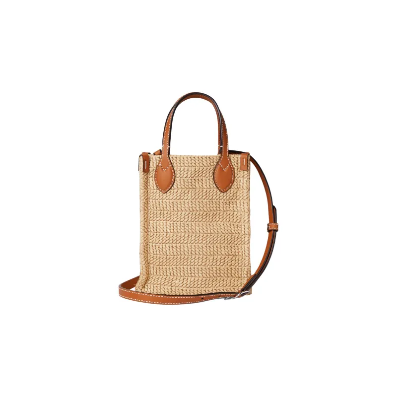 GUCCI Raffia Blend Viscose Shoulder Bag Crossbody Bag Handbag Extra Mini Women's Light Yellow & Multicolor-3