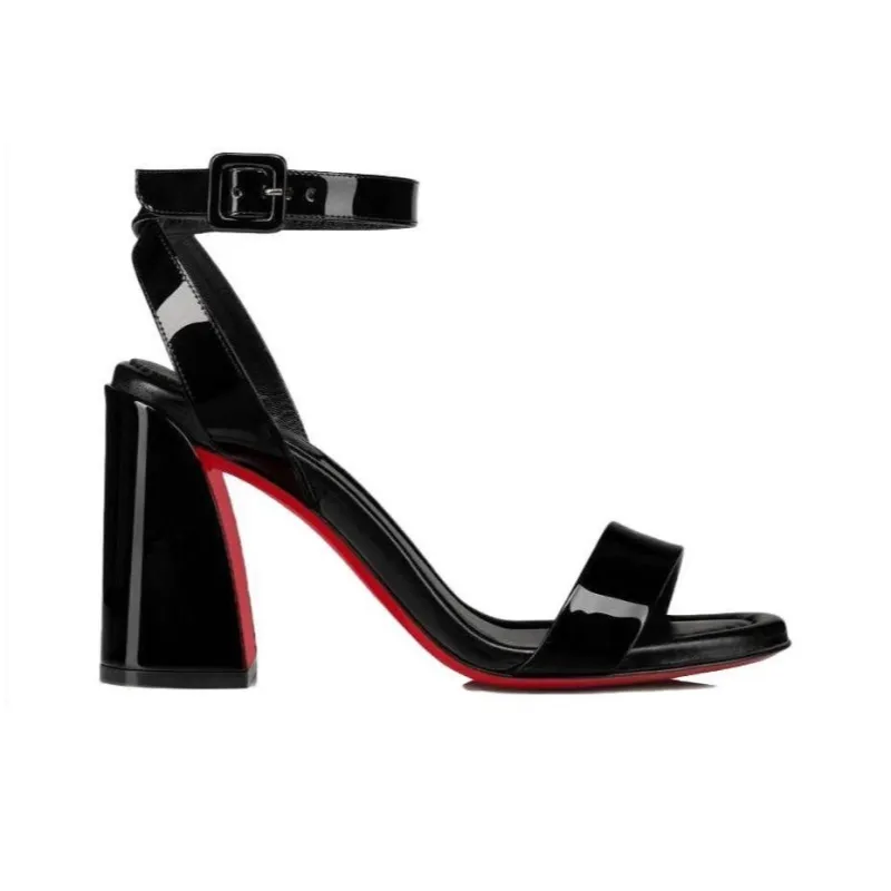 CL One Strap Sandals 8.5cm Women's Black-1
