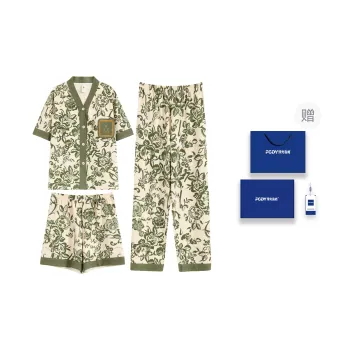 Floating Light Islands Pajama Set Women's Box Green