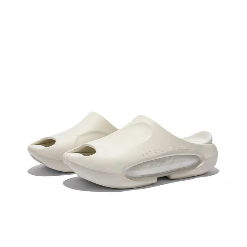 Cool Bucket Cloud Series Abrasion Resistant Antibacterial Slide Slippers Unisex Cloudy Brown White-2