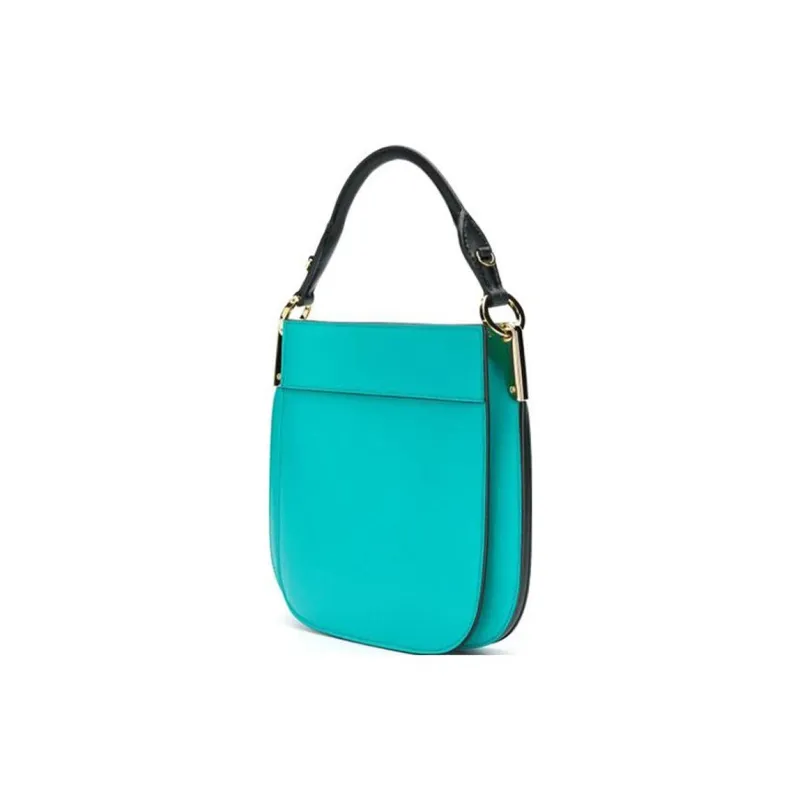 PRADA Calfskin Tote Bag Shopping Bag Portable Crossbody Bag Shoulder Bag Small Size Women's Jade Blue-1