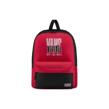 Vans Polyester Backpack Regular Unisex Red Black