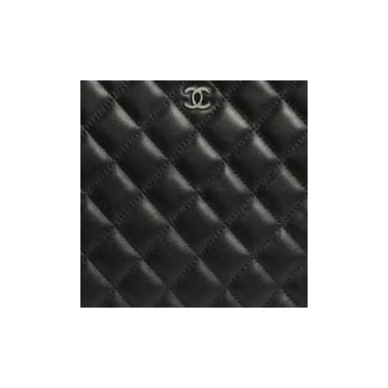 CHANEL Lambskin Clutch Medium Size Women's Black-3