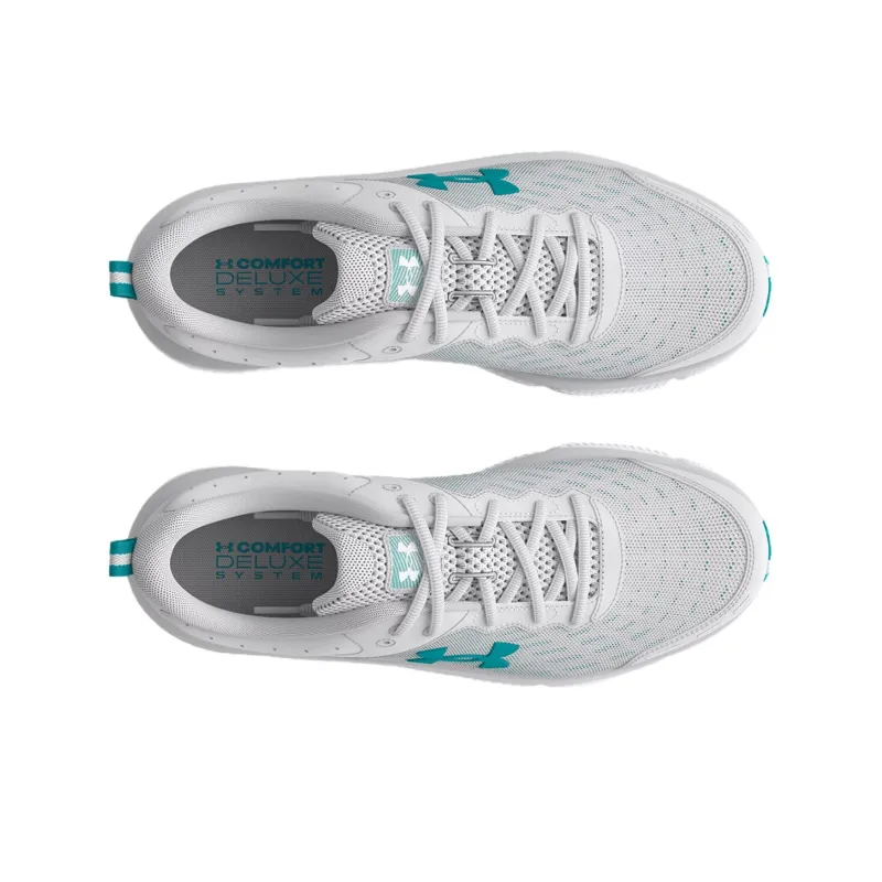 Under Armour Charged Assert 10 Cushioning Slip Resistant Low Top Casual Running Shoes Women's Gray Green-3