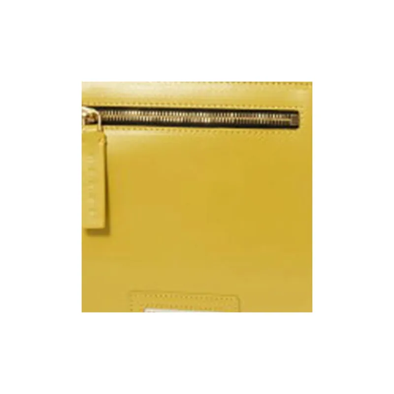 MARNI Cotton With Leather Tote Bag, Shopping Bag, Handbag Trumpets Women's Yellow-5