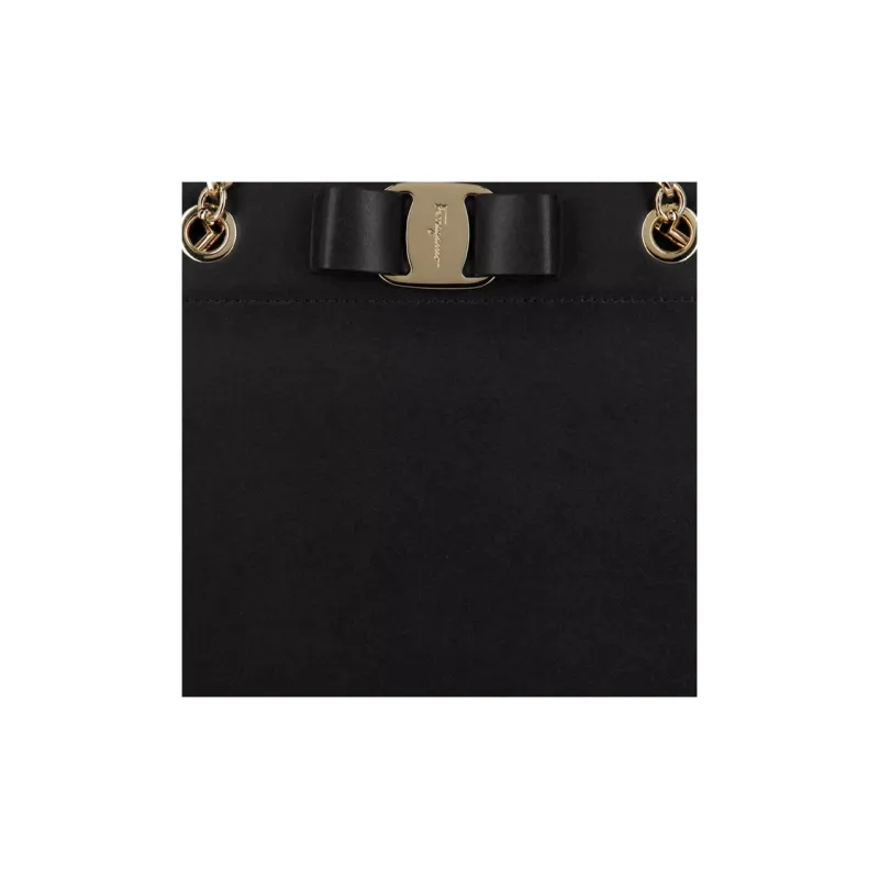 Ferragamo Vara Bow Smooth Leather Tote Black-3