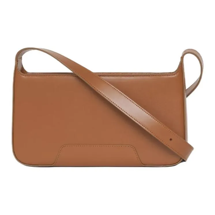 Burberry Calfskin Shoulder Bag, Handbag, Shoulder Bag Women's Warm Brown Taupe-2
