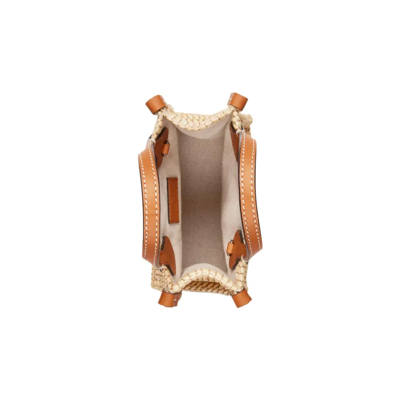 GUCCI Raffia Blend Viscose Shoulder Bag Crossbody Bag Handbag Extra Mini Women's Light Yellow & Multicolor-6