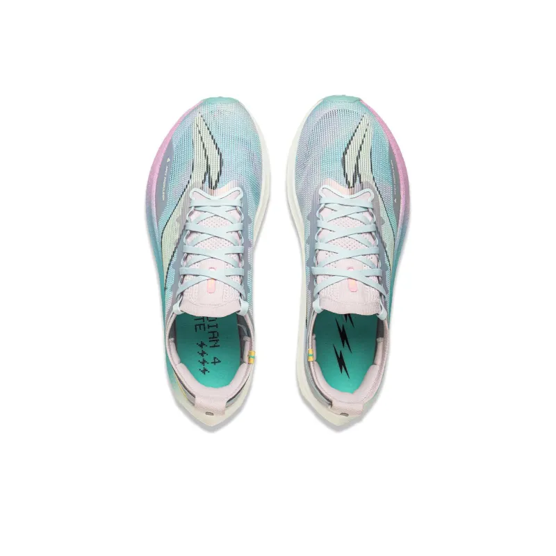 LiNing Feidian 4 Elite Anti Slip And Wear Resistant Breathable Low Top Casual Running Shoes Unisex Purple Ice Cyan-4