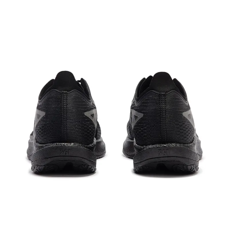 361° Speed Team Cushioning Anti Slip Wear Resistant Breathability Low Top Running Shoes Unisex Black-3