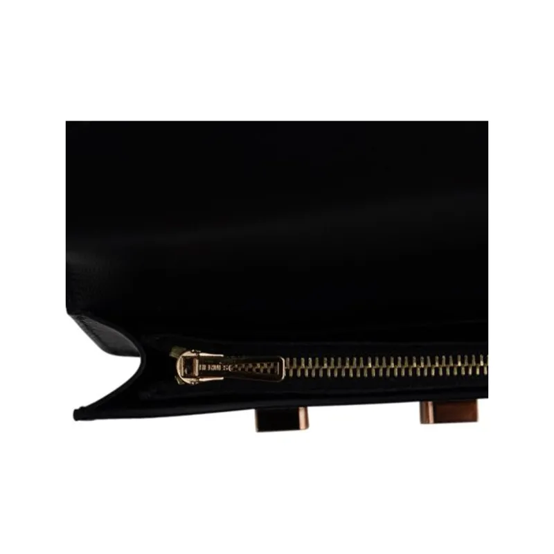 HERMES Constance Slim Lizard Skin Wallet, Card Holder, Fanny Pack Regular Women's Noir Black-8