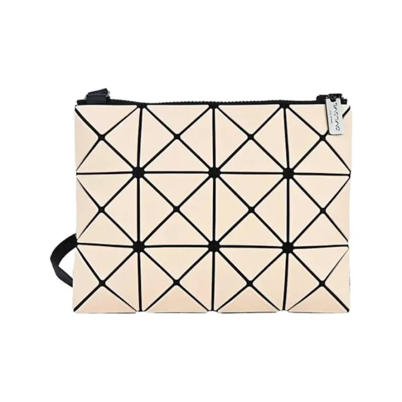 ISSEY MIYAKE PVC, Nylon Fabric Crossbody Bag Women's Pink & Camel-1
