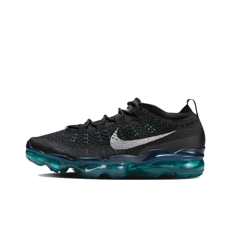 Nike Air VaporMax 2023 Flyknit Black Rapid Teal Aquamarine Metallic Silver Women's-0