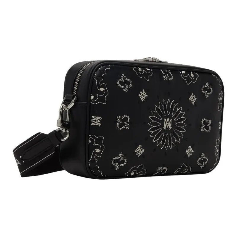 AMIRI Grained Calfskin Camera Bag Shoulder Bag Crossbody Bag Men's Black-1